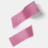 Roze Nep Alligator Bruiloftsfeestje Grosgrain Lint (Achterkant)