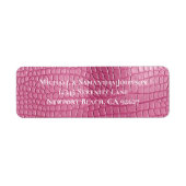 Roze Nep Alligator Dieren Bruiloft Bridal Shower Etiket (Voorkant)