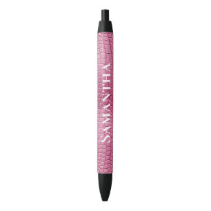 Roze Nep Alligator Dieren Bruiloftsshower Bruid Zwarte Inkt Pen