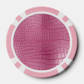 Roze Nep Alligator Dierenprint Poker Chips (Achterkant)