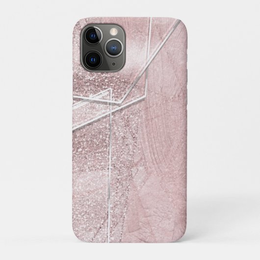 Roze nep glans Crystal Glass Glam  Case-Mate iPhone Case (Achterkant)