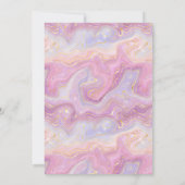 Roze nep goud glitters agaat verjaardag voor elke  kaart (Achterkant)