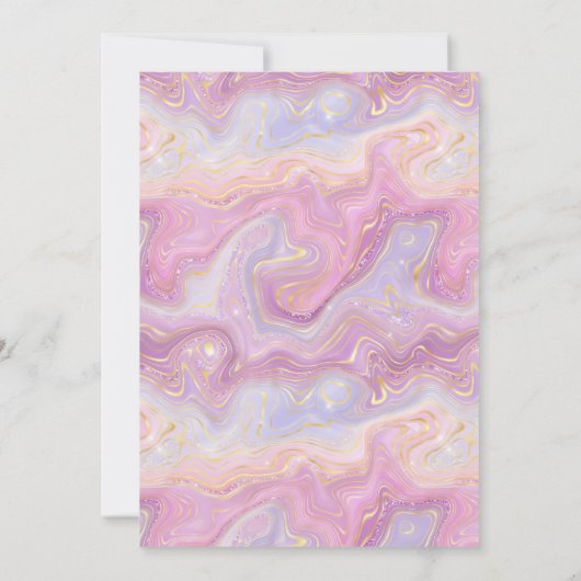 Roze nep goud glitters agaat verjaardag voor elke  kaart (Achterkant)