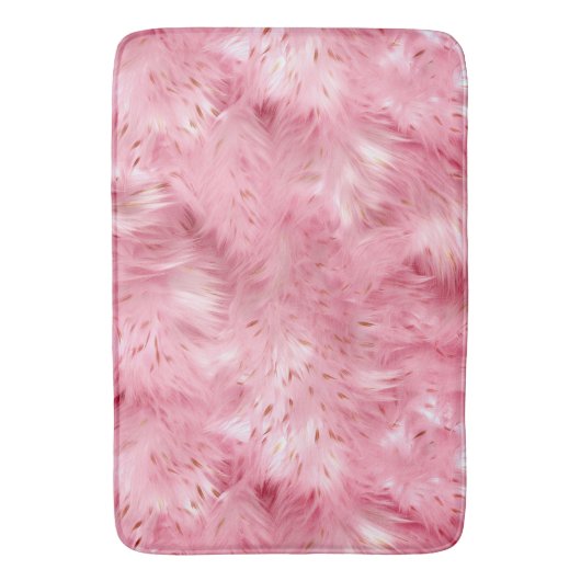 Roze nepbont badmat (Voorkant Verticaal)