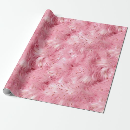 Roze nepbont cadeaupapier (Uitgerold)