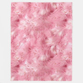 Roze nepbont fleece deken (Voorkant)