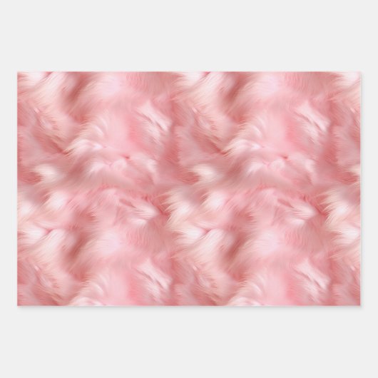 Roze nepbont inpakpapier vel (Voorkant 3)