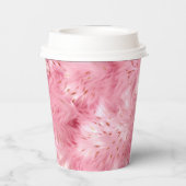Roze nepbont papieren bekers (Achterkant)