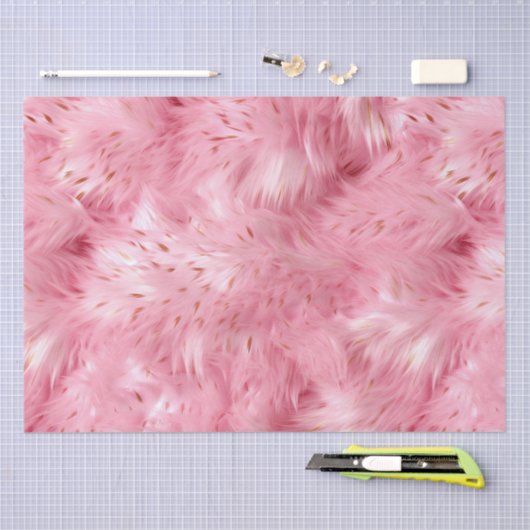 Roze nepbont tissuepapier (Craft)