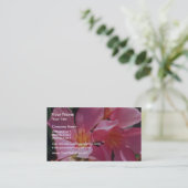 Roze Nerium Oleander bloemen Visitekaartje (Staand voorkant)