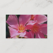 Roze Nerium Oleander bloemen Visitekaartje (Achterkant)