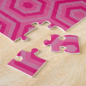 Roze nesten Hexagons Jigzaag Puzzle Legpuzzel (Zijkant)