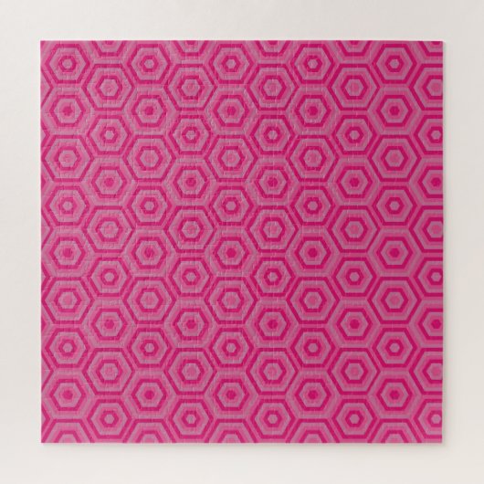 Roze nesten Hexagons Jigzaag Puzzle Legpuzzel (Verticaal)