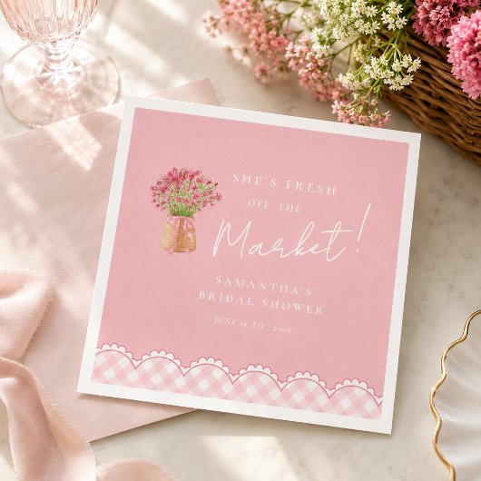 Roze net van de markt boog bruidsdouche servet