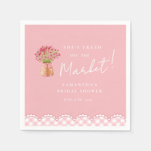 Roze net van de markt boog bruidsdouche servet (Voorkant)
