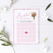 Roze 'Net Van De Markt' Bruiloftsshower Bingo Spel Kaart