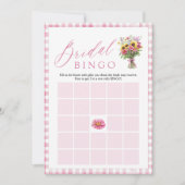 Roze 'Net Van De Markt' Bruiloftsshower Bingo Spel Kaart (Voorkant)