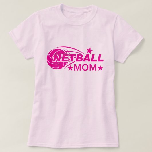 Roze netball mama t-shirt (Design voorkant)