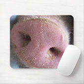 Roze neus Varkenshaar dicht foto Muismat (Met muis)