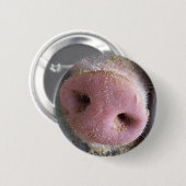 Roze neus Varkenshaar dicht foto Ronde Button 5,7 Cm (Voorkant /achterkant)