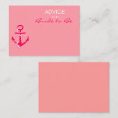 Roze neusadvies voor de bride als Kaart (Voorkant / Achterkant)