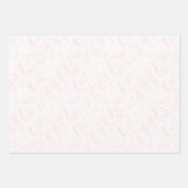 Roze neusvlokken, bessen en kerststaven inpakpapier vel (Voorkant 2)