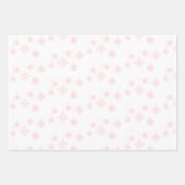 Roze neusvlokken, bessen en kerststaven inpakpapier vel (Voorkant)