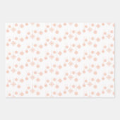  roze neusvlokken, kousen en cellen inpakpapier vel (Voorkant)