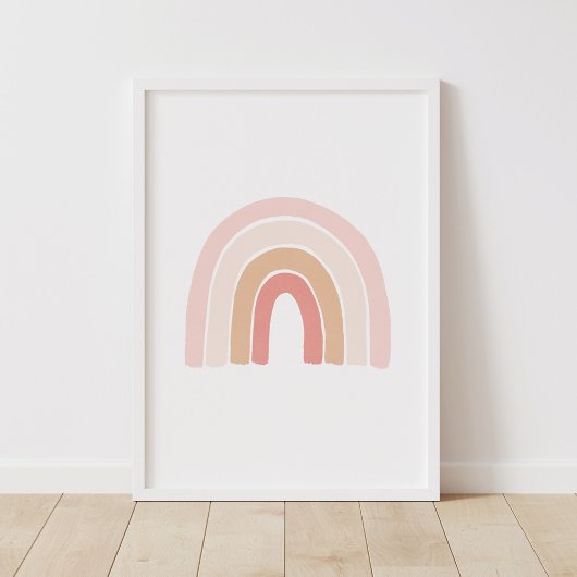 Roze neutraal regenboogschuim Poster voor ursery d