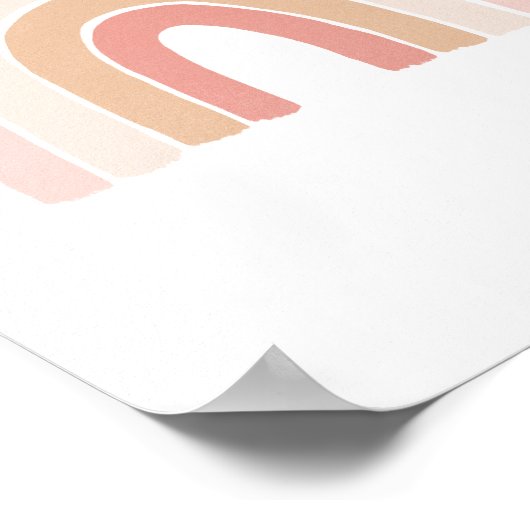 Roze neutraal regenboogschuim Poster voor ursery d (Hoek)