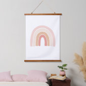 Roze neutraal regenboogzenuwdecor hangend wandkleed (Slaapkamer)