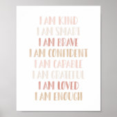 Roze neutrale bevestigingen voor kinderkamer decor poster (Voorkant)