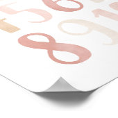 Roze neutrale getallen meisjeskamer decor poster (Hoek)