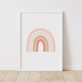Roze Neutrale Regenboog Babykamer Decoratie Poster