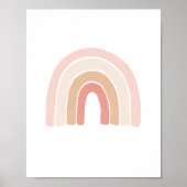 Roze Neutrale Regenboog Babykamer Decoratie Poster (Voorkant)