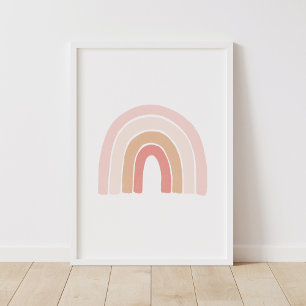 Roze Neutrale Regenboog Kinderkamer Decoratie Post
