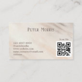 Roze neutrale toon minimalistische QR Code Profess Visitekaartje (Achterkant)