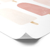 Roze Neutrale Waterverf Popsicle Girls Room Poster (Hoek)
