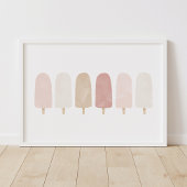 Roze Neutrale Waterverf Popsicle Meisjeskamer Post Poster