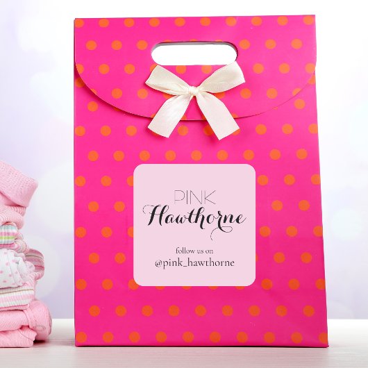 Roze Neutrale Zakelijke Branding Label