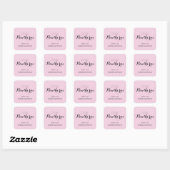 Roze Neutrale Zakelijke Branding Label (Vel)