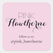 Roze Neutrale Zakelijke Branding Label (Voorkant)