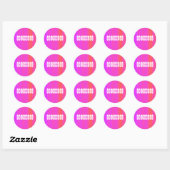 Roze nevel - Sjabloon Ronde Sticker (Vel)