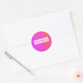 Roze nevel - Sjabloon Ronde Sticker (Envelop)