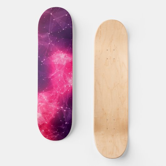 Roze Nevel Skateboard | kosmisch ruimteskateboard (Voorkant)