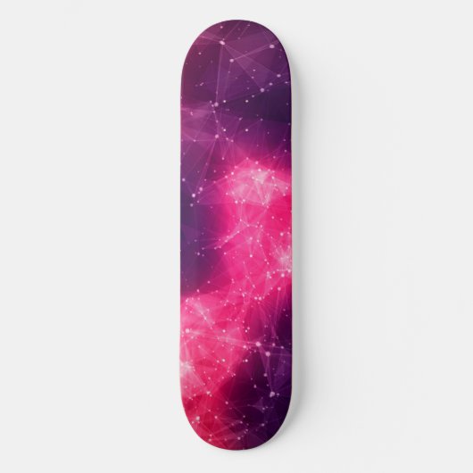 Roze Nevel Skateboard | kosmisch ruimteskateboard (Voorkant)
