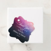 Roze nevelwolken bedankjes labels (In situ)