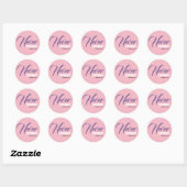 Roze NEVER FORSAKEN Scriptdragers Christelijk Ronde Sticker (Vel)