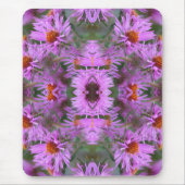 Roze New England Aster Flowers Abstract Muismat (Voorkant)