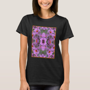 Roze New England Aster Flowers Abstract T-shirt